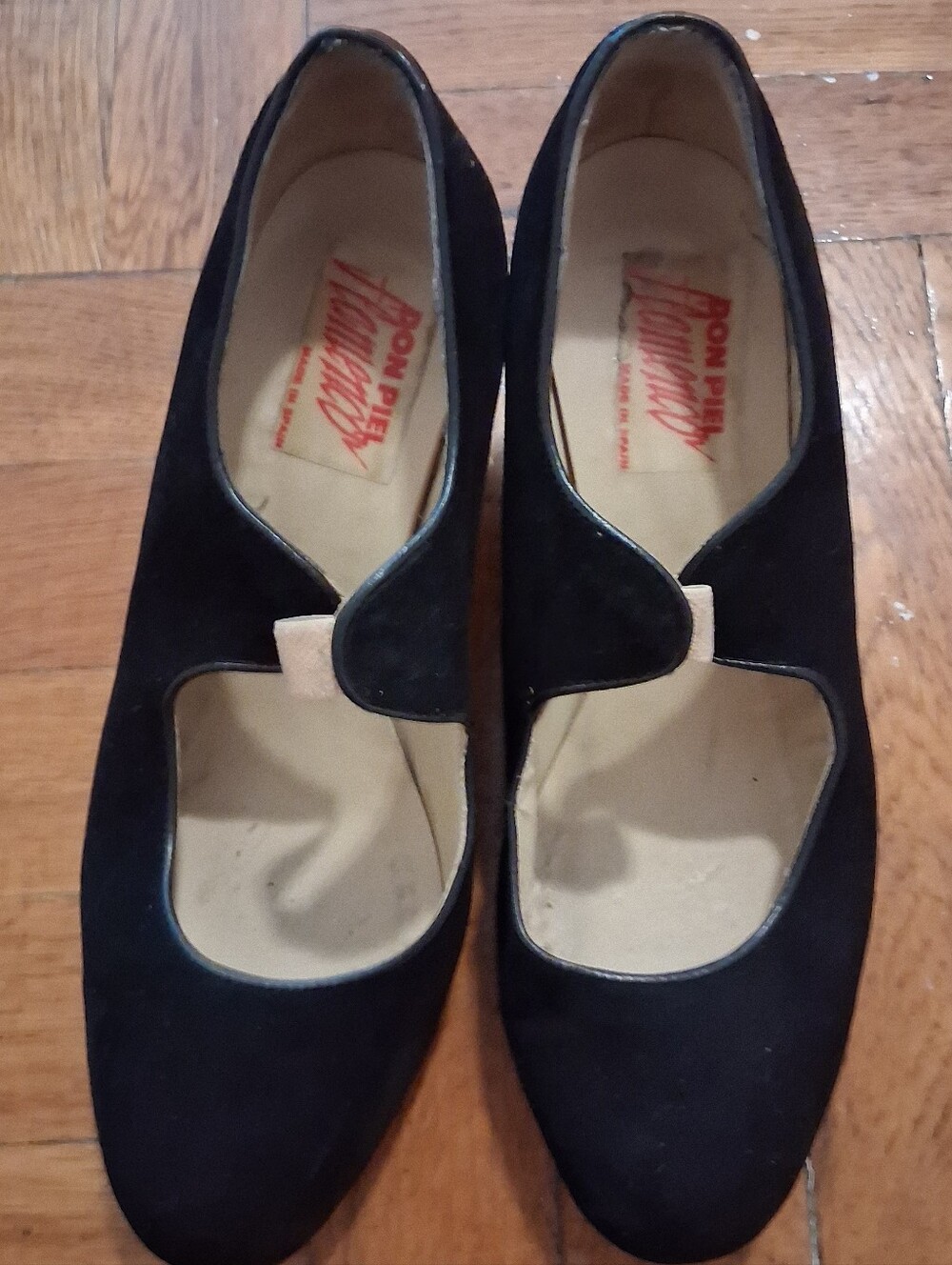Black Suede Flamenco Shoes by Don Piel